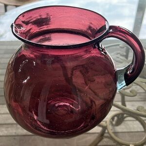 Dark Plum Seeded Glass Sangria/Water/Beverage Pitcher